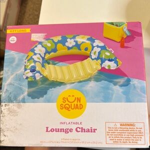Kids Inflatable Lounge Chair - Blue and Yellow
